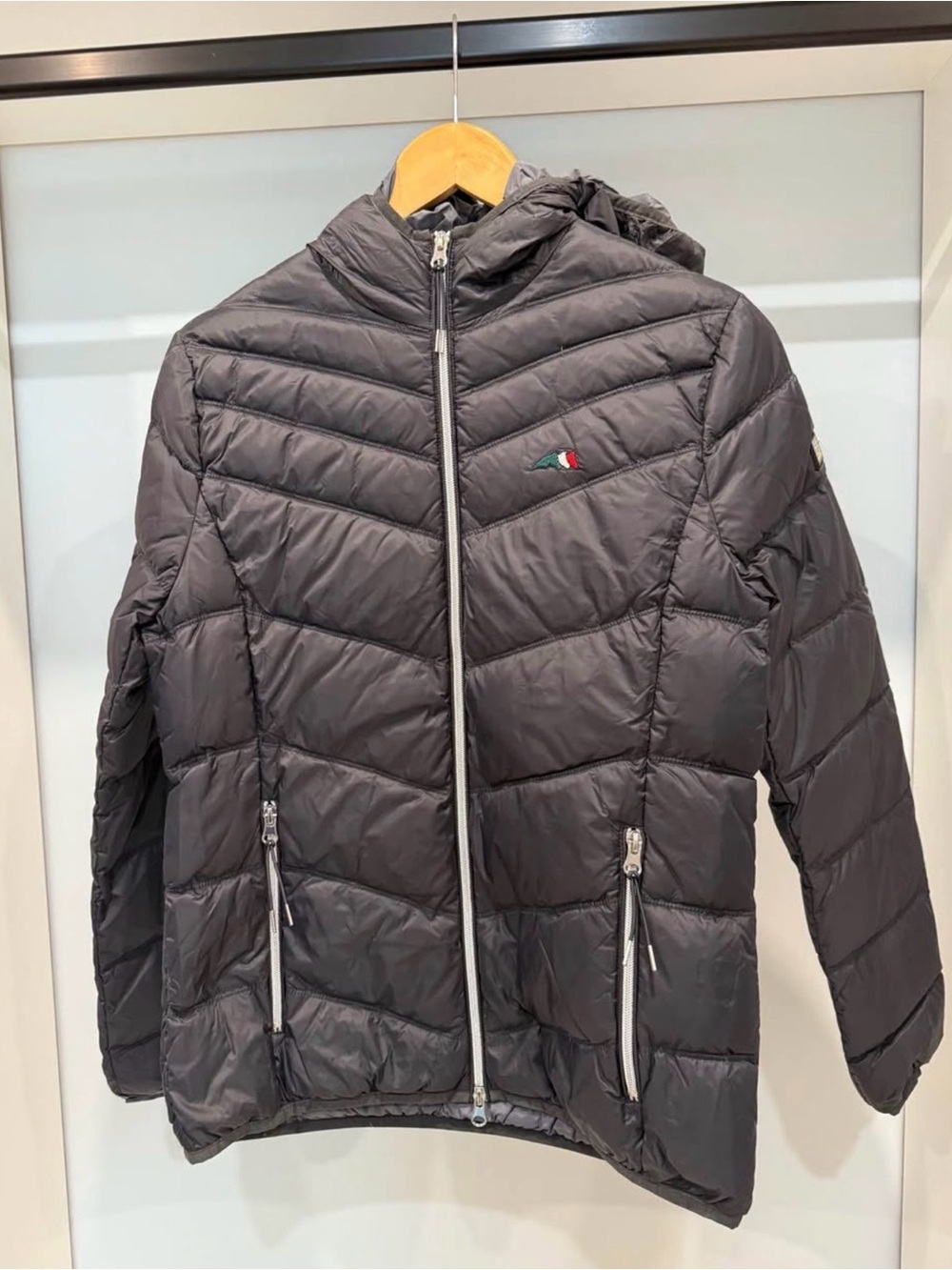 Women’s Equiline Black Quilted Hooded Puffer Jacket
